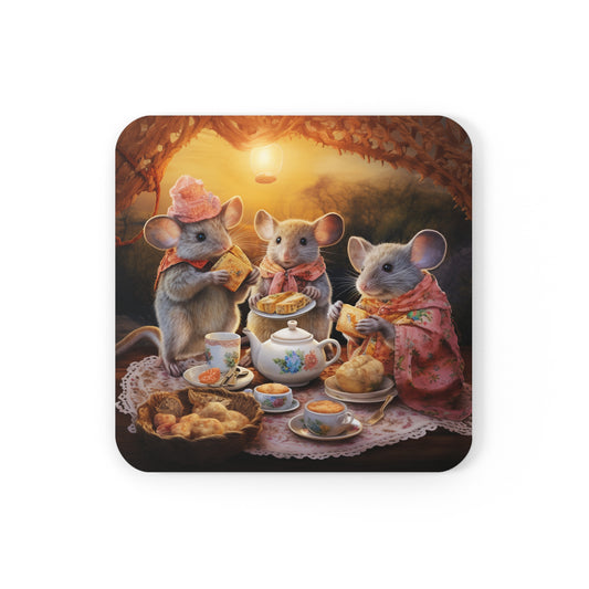 Dawn's Delight - Native Australian Mice Tea Party Coaster Set (Series 5)
