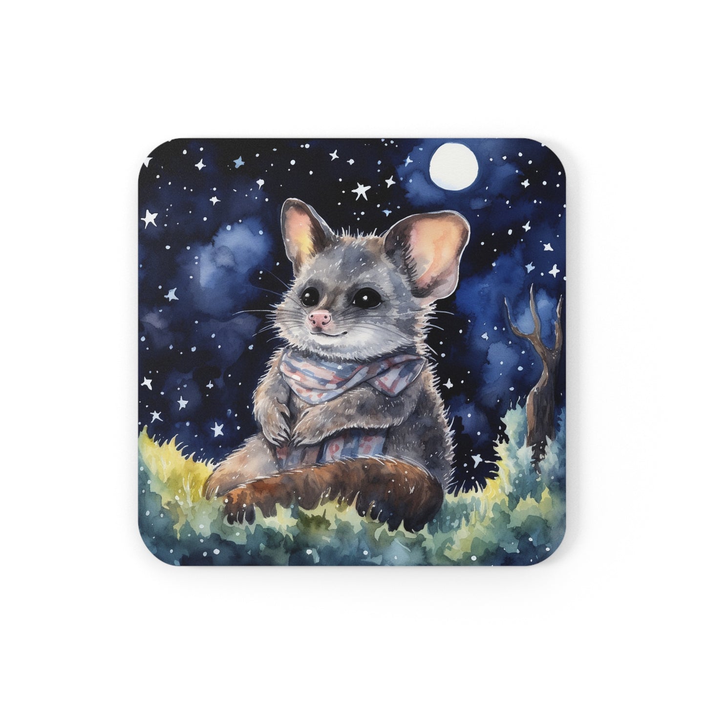 Nighttime Possum Coaster Set (Series 6)