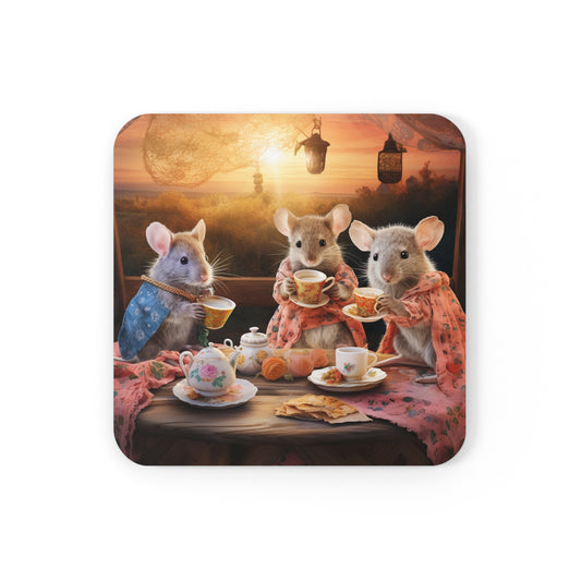 Dawn's Delight - Native Australian Mice Tea Party Coaster Set (Series 7)