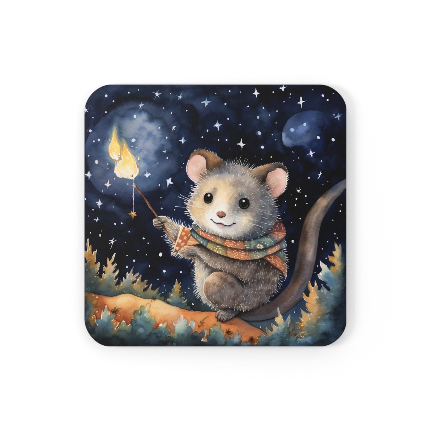 Nighttime Possum Coaster Set (Series 8)