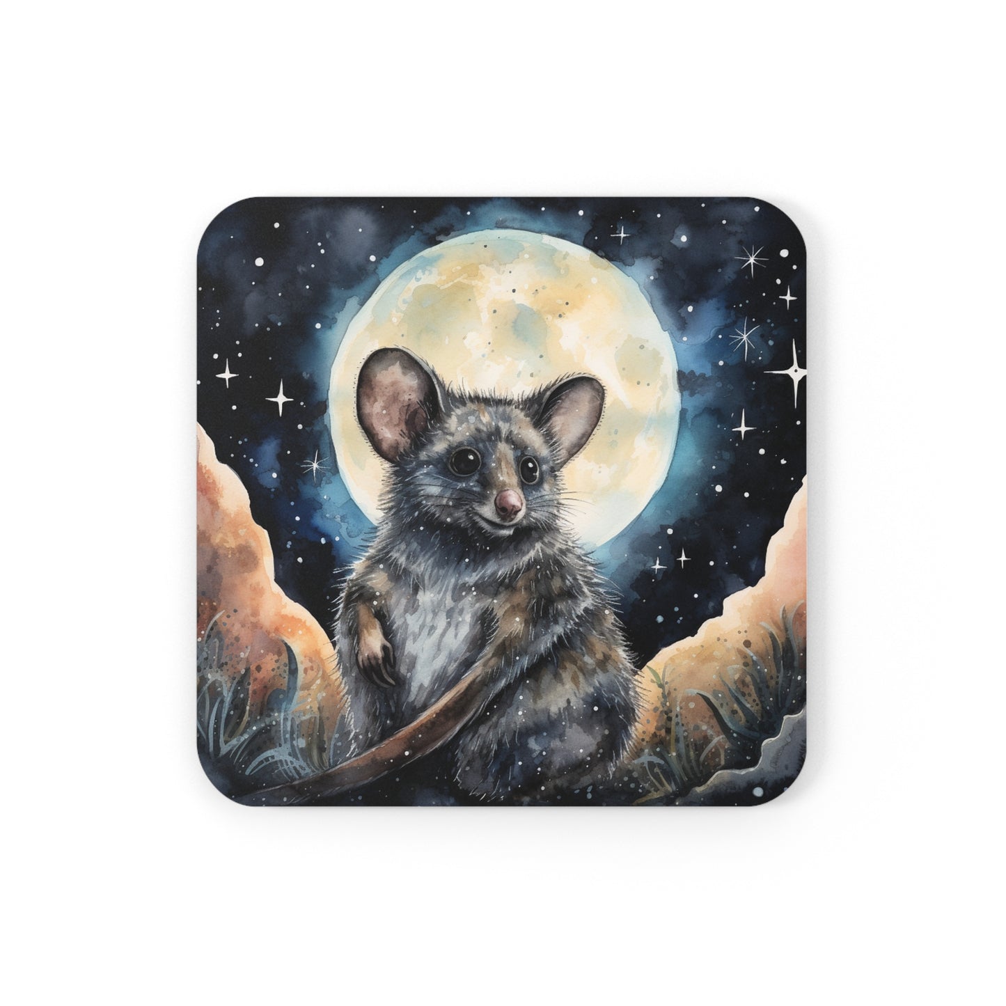 Nighttime Possum Coaster Set (Series 2)