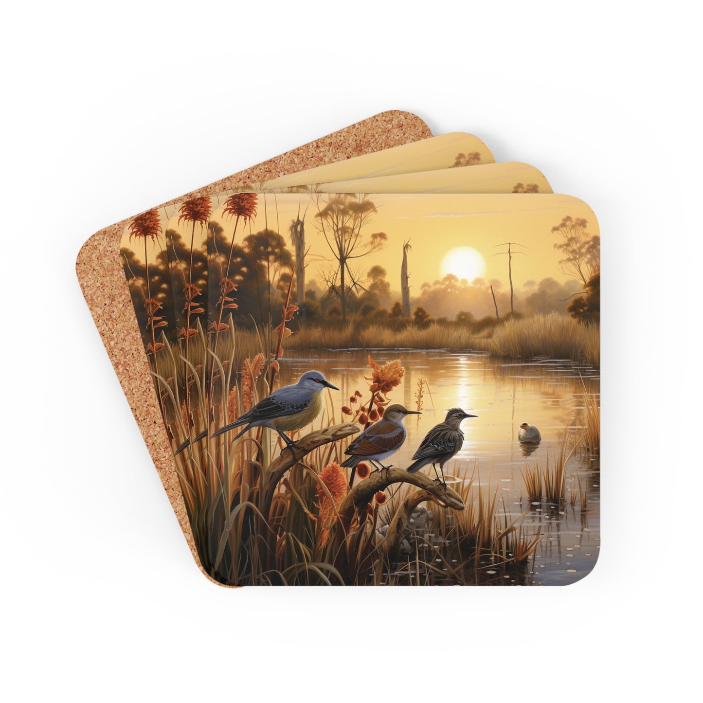 Native Australian Birds Coaster Set (Series 4)